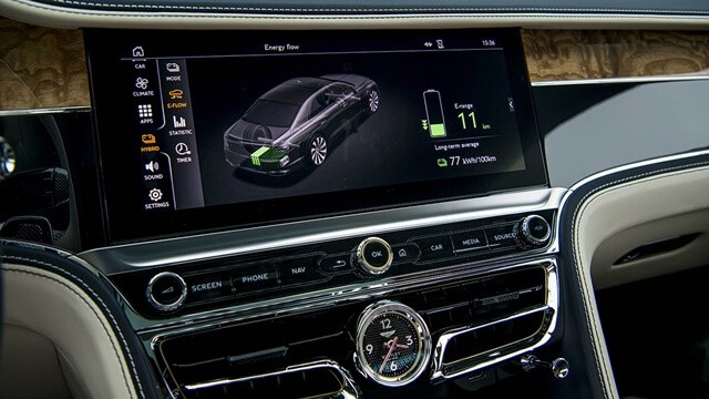 Bentley-Flying-Spur-Hybrid-man-hinh-giai-tri