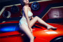 Người mẫu châu á đẹp tuyệt trần bên Lamborghini